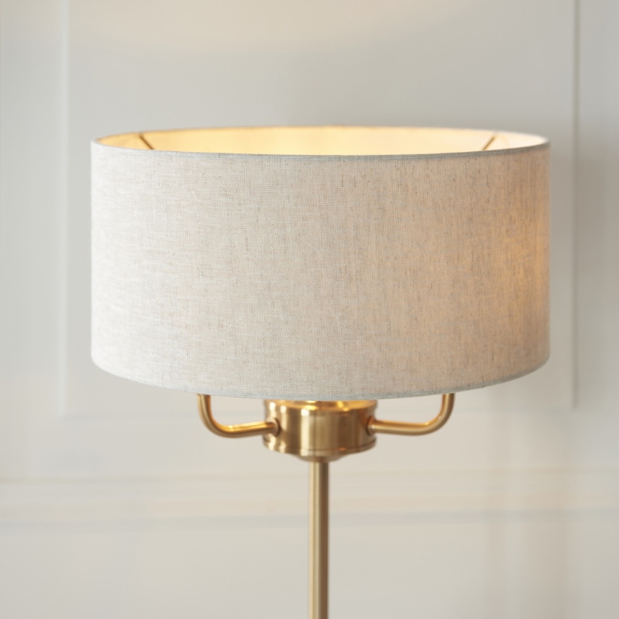 Endon 110721 - Lampe de table HIGHCLERE 3xE14/18W/230V beige/laiton d. 32 cm