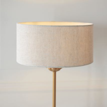 Endon 110728 - Lampada da tavolo HIGHCLERE 1xE14/7W/230V beige/ottone Ø 25 cm