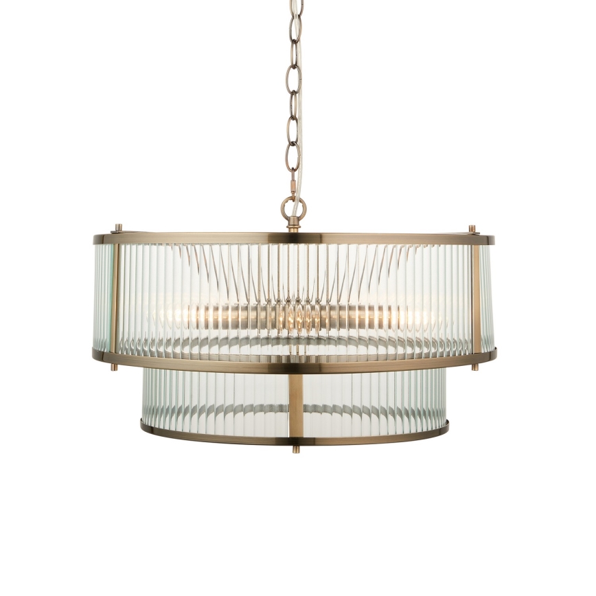 Endon 110944 - Lustre suspendu sur chaîne RIDGETON 5xE14/6W/230V en laiton