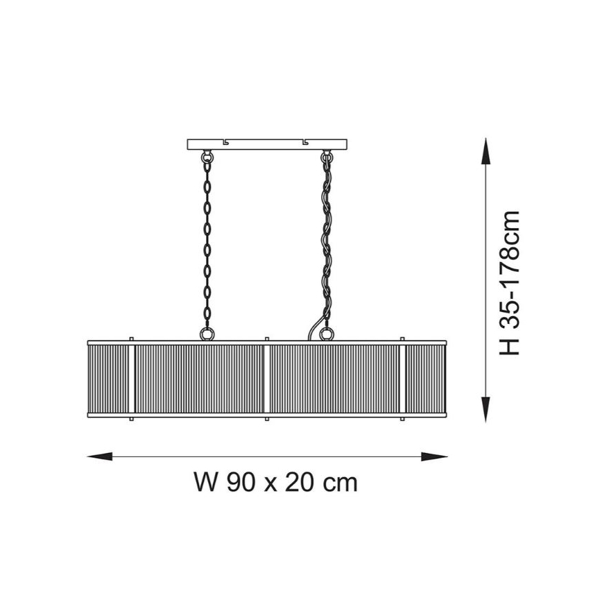 Endon 110945 - Hängeleuchte an Kette RIDGETON 4xE14/6W/230V Messing/klar