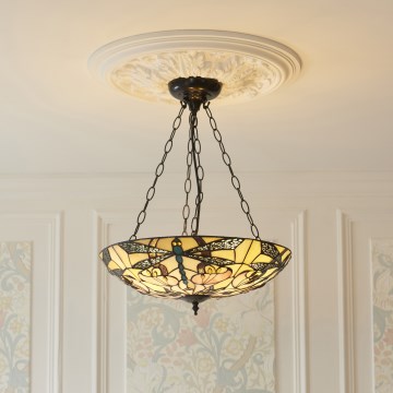 Endon 111869 - Lustre sur chaîne Tiffany ASHTON 3xE27/10W/230V Ø 45 cm