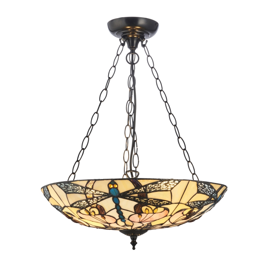 Endon 111869 - Lustre sur chaîne Tiffany ASHTON 3xE27/10W/230V Ø 45 cm