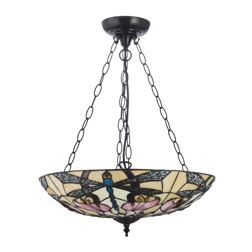 Endon 111869 - Lustre sur chaîne Tiffany ASHTON 3xE27/10W/230V Ø 45 cm