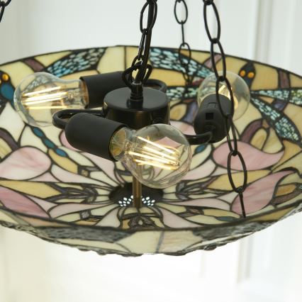 Endon 111869 - Lustre sur chaîne Tiffany ASHTON 3xE27/10W/230V Ø 45 cm