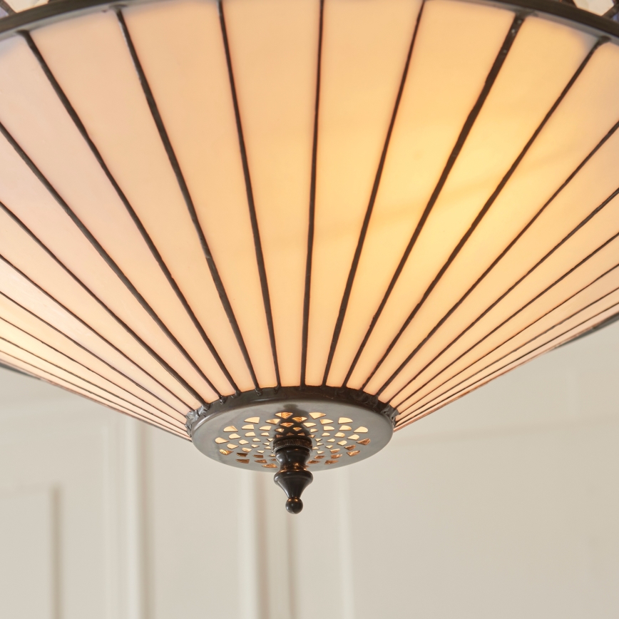 Endon 111870 - Lampadario a catena Tiffany FARGO 3xE27/10W/230V diam. 41,5 cm