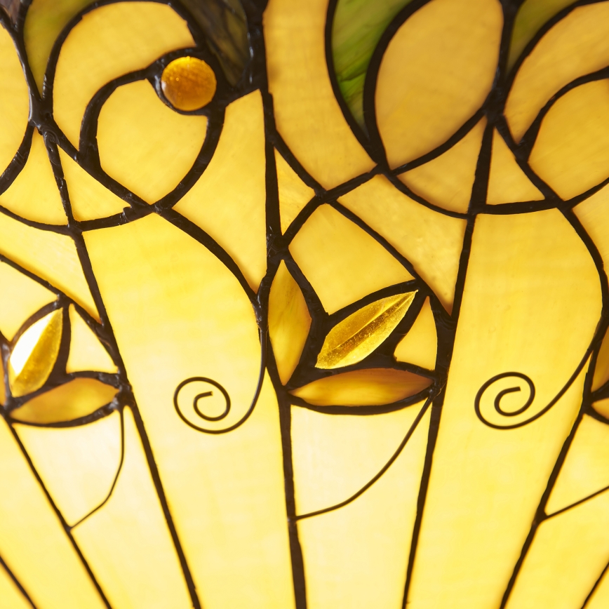 Endon 111881 - Lampadario Tiffany JAMELIA a sospensione con catena, 3x E27/10W/230V, Ø 50 cm