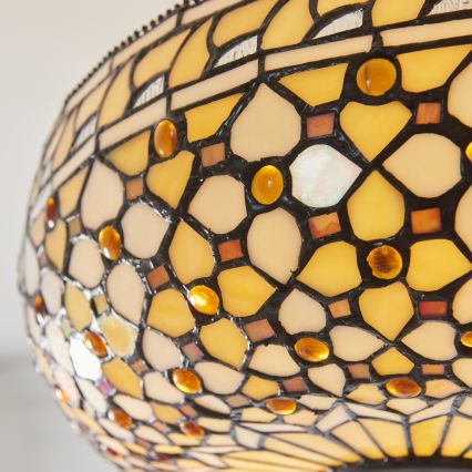 Endon 111882 - Lustre suspendu par chaîne Tiffany MILLE FEUX 3xE27/10W/230V Ø 45 cm