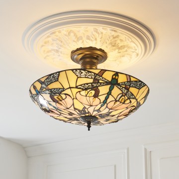Endon 111892 - Lampadario a plafone Tiffany ASHTON 3xE27/10W/230V Ø 45 cm