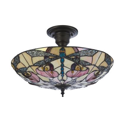 Endon 111892 - Lampadario a plafone Tiffany ASHTON 3xE27/10W/230V Ø 45 cm