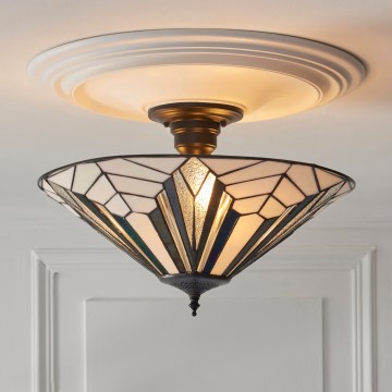 Endon 111895 - Plafoniera Tiffany ASTORIA 3xE27/10W/230V Ø 48 cm