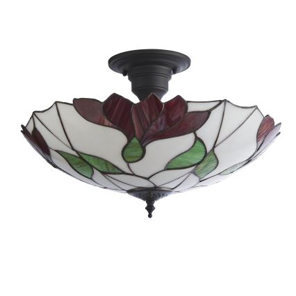 Endon 111896 - Plafoniera Tiffany BOTANICA 3xE27/10W/230V Ø 45 cm