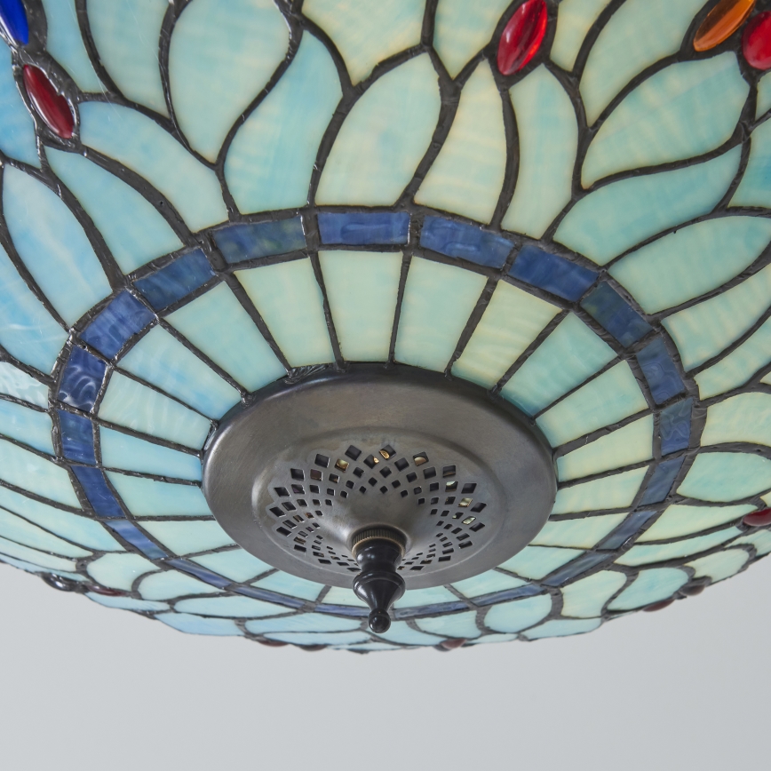 Endon 111899 - Plafonnier Tiffany DRAGONFLY 3xE27/10W/230V Ø 50 cm