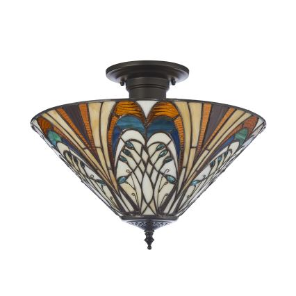 Endon 111905 - Plafoniera Tiffany HECTOR 3xE27/10W/230V Ø 40 cm