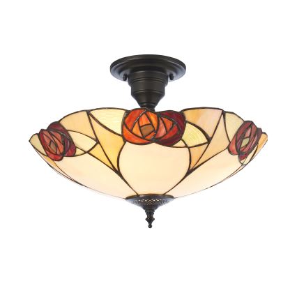 Endon 111907 - Plafoniera in stile Tiffany INGRAM 3xE27/10W/230V Ø 45 cm