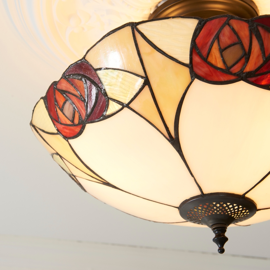Endon 111907 - Plafoniera in stile Tiffany INGRAM 3xE27/10W/230V Ø 45 cm