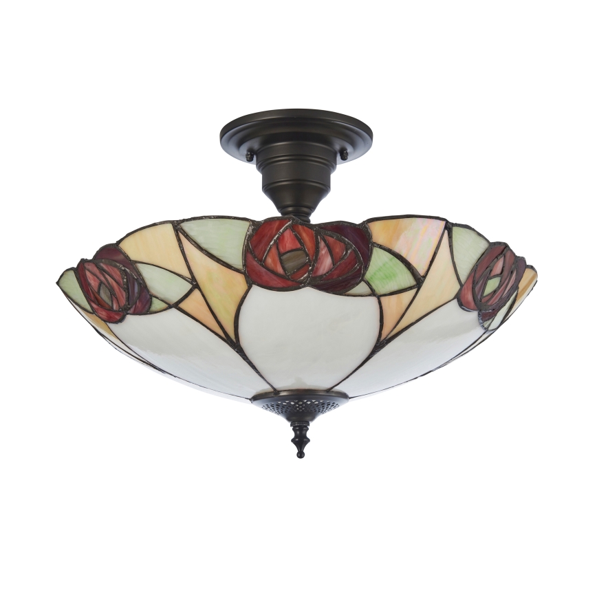 Endon 111907 - Plafonnier Tiffany INGRAM 3xE27/10W/230V diam. 45 cm