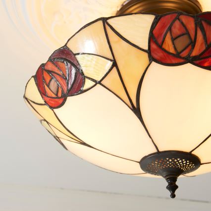 Endon 111907 - Plafonnier Tiffany INGRAM 3xE27/10W/230V diam. 45 cm