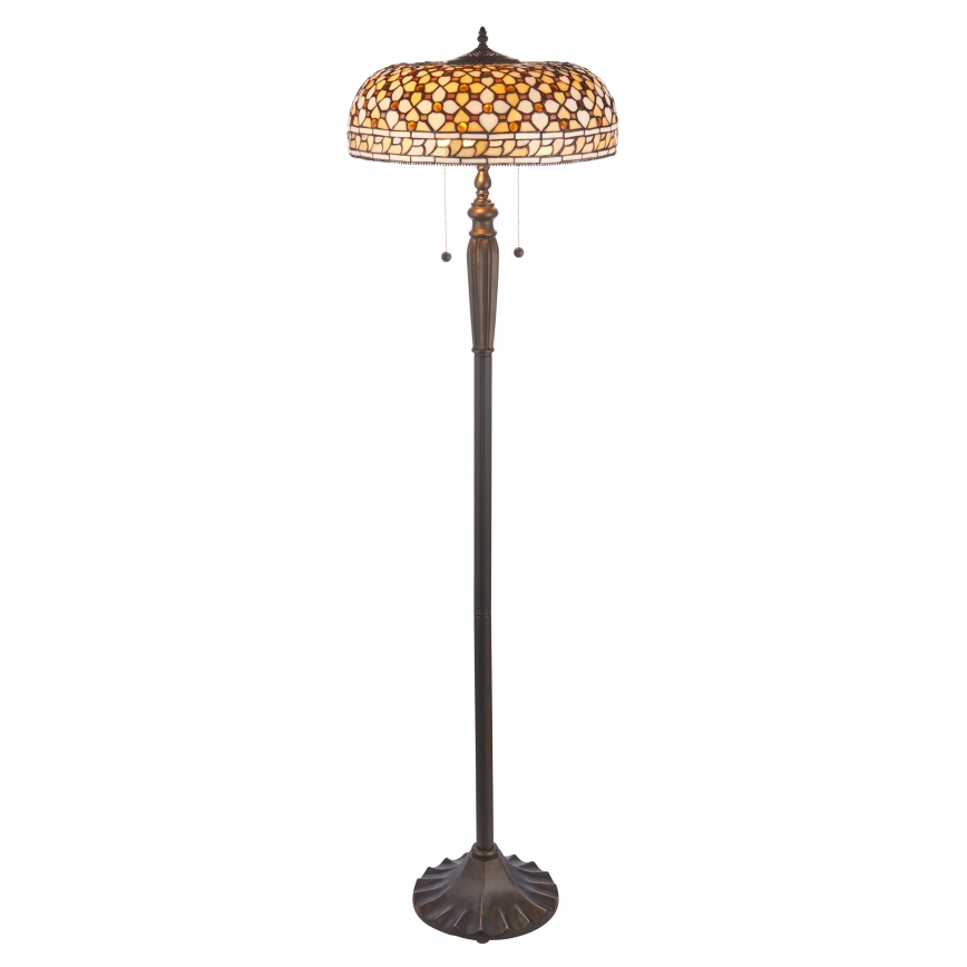 Endon 111921 - Lampada da terra Tiffany MILLE FEUX 2xE27/10W/230V Ø 45 cm