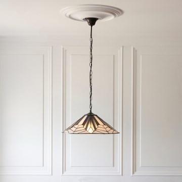 Endon 111922 - Kronleuchter mit Kette Tiffany ASTORIA 3xE27/10W/230V Ø 48 cm
