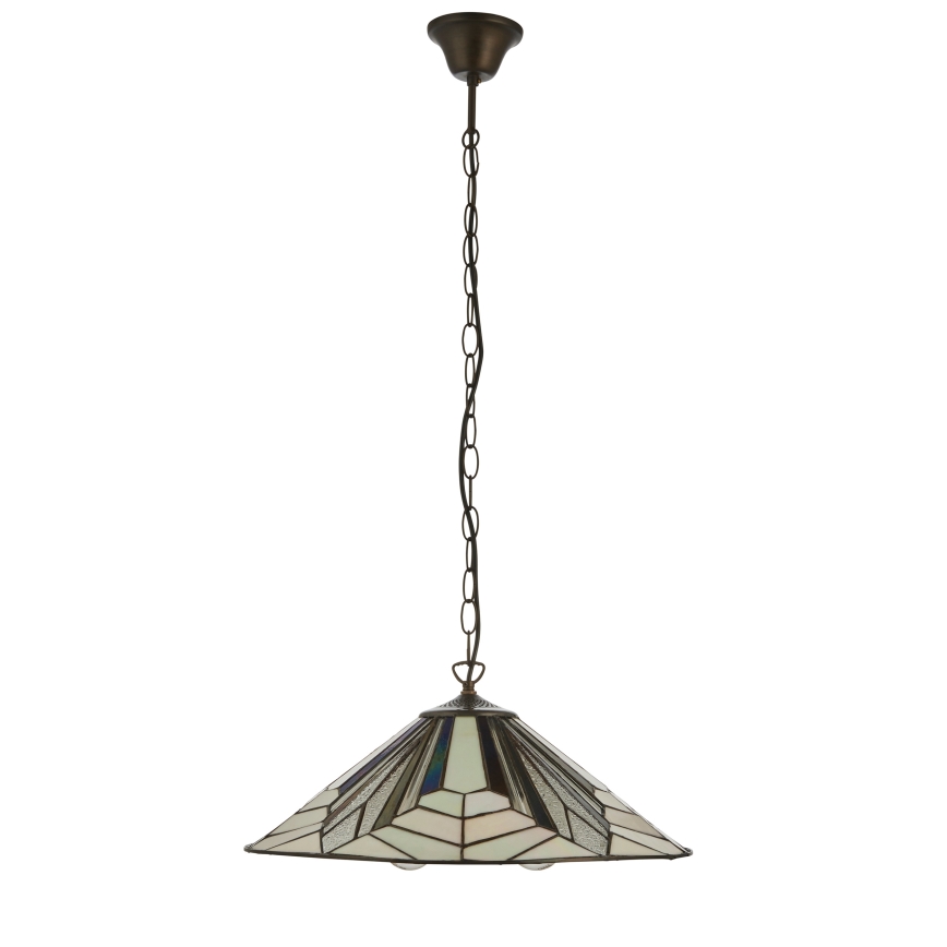 Endon 111922 - Lampadario a catena Tiffany ASTORIA 3xE27/10W/230V Ø 48 cm