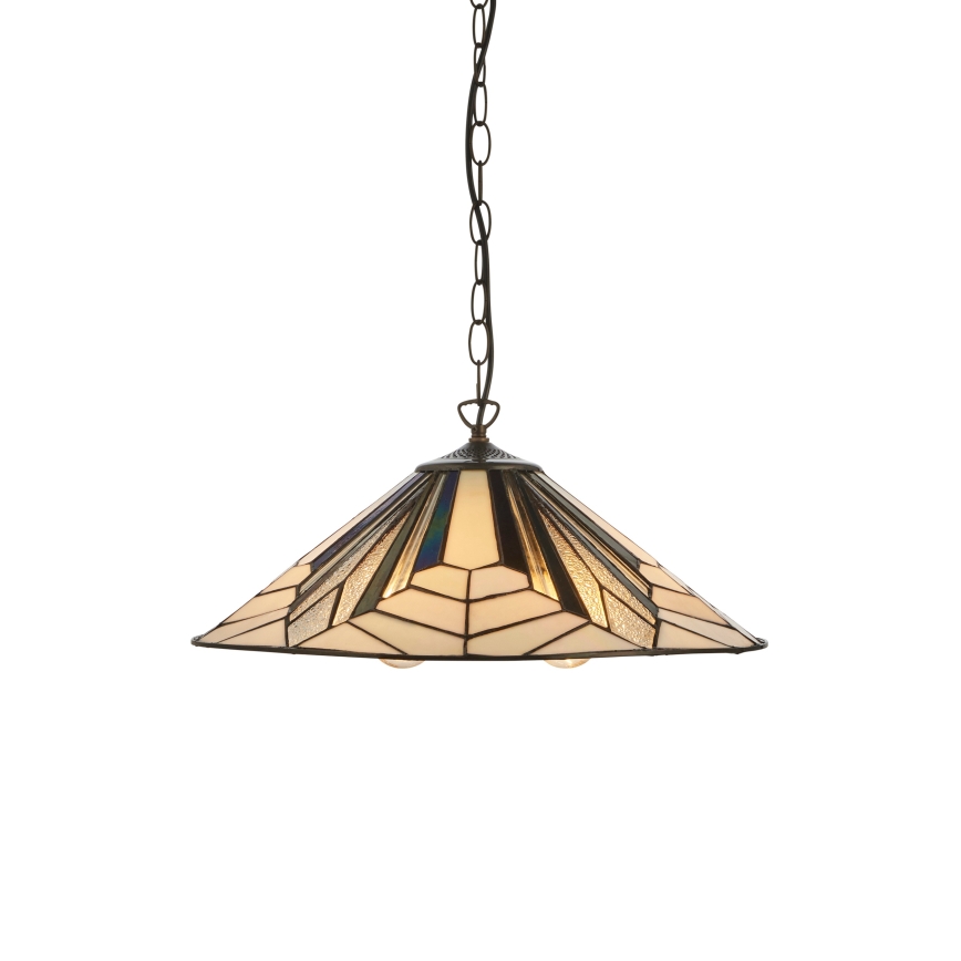 Endon 111922 - Lampadario a catena Tiffany ASTORIA 3xE27/10W/230V Ø 48 cm