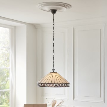 Endon 111961 - Lampadario a catena Tiffany FARGO 3xE27/10W/230V Ø 50 cm