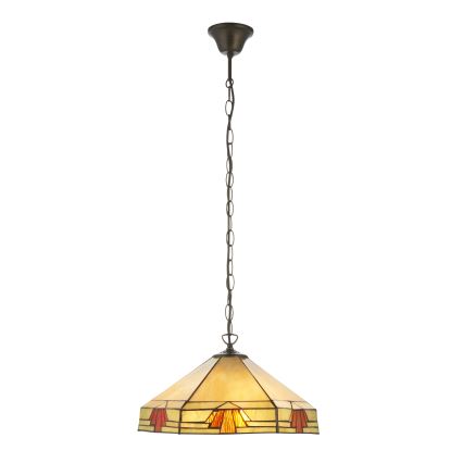 Endon 111989 - Lampadario a catena Tiffany NEVADA 3xE27/10W/230V Ø 40 cm