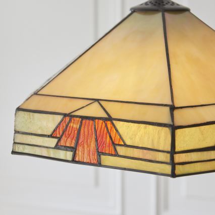 Endon 111989 - Lampadario a catena Tiffany NEVADA 3xE27/10W/230V Ø 40 cm