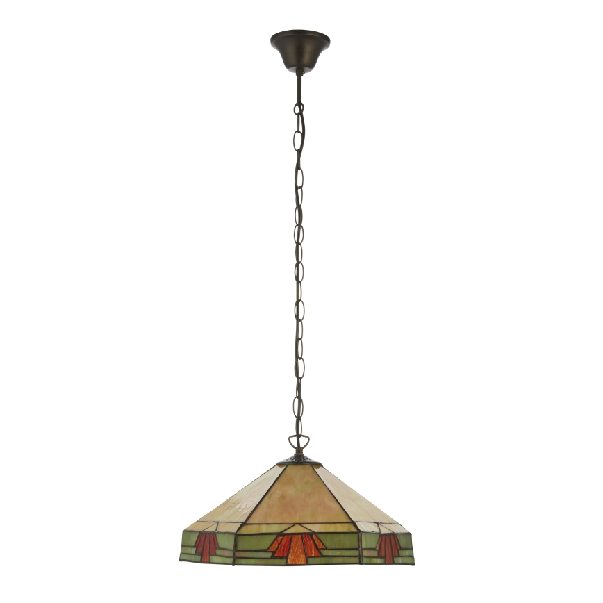 Endon 111989 - Tiffany-Hängeleuchte an Kette NEVADA 3xE27/10W/230V Ø 40 cm