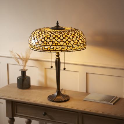 Endon 112178 - Lampada da tavolo Tiffany MILLE FEUX 2xE14/40W/230V Ø 45 cm