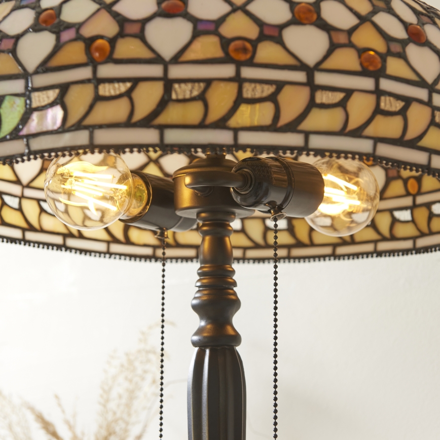 Endon 112178 - Lampada da tavolo Tiffany MILLE FEUX 2xE14/40W/230V Ø 45 cm