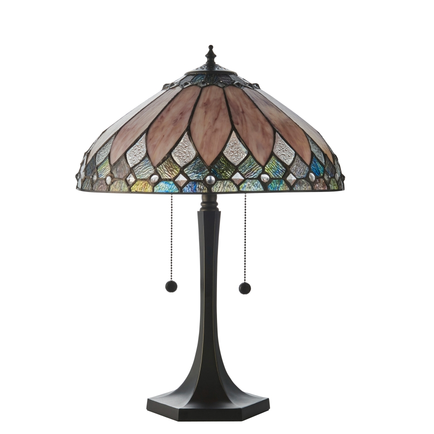 Endon 112183 - Lampada da tavolo Tiffany BROOKLYN 2xE14/10W/230V Ø 40 cm