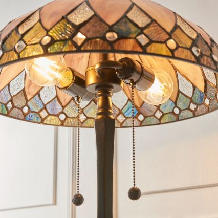 Endon 112183 - Lampada da tavolo Tiffany BROOKLYN 2xE14/10W/230V Ø 40 cm