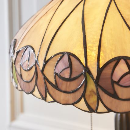Endon 112184 - Lampada da tavolo Tiffany HUTCHINSON 2xE27/10W/230V Ø 40 cm