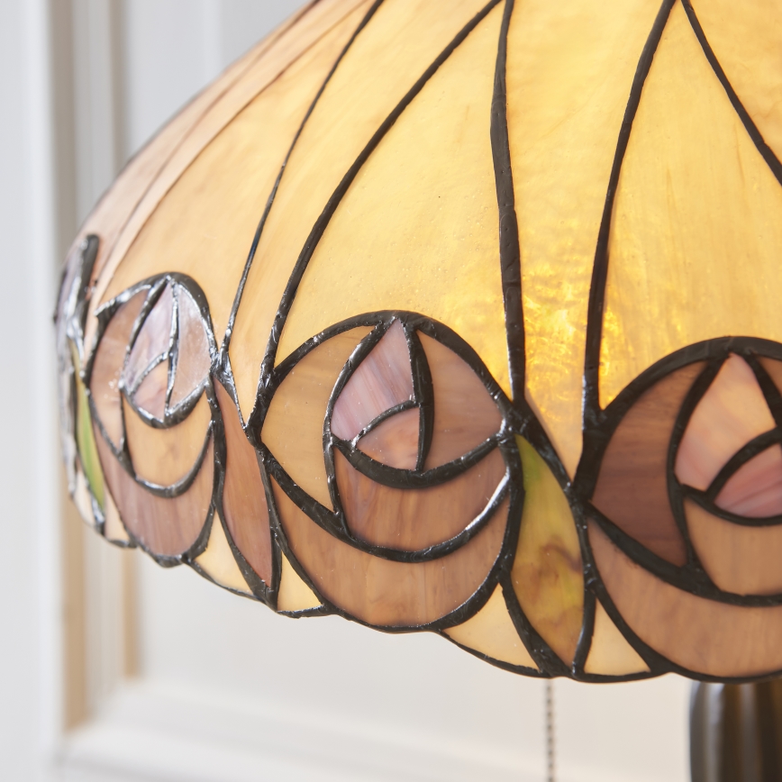 Endon 112184 - Lampada da tavolo Tiffany HUTCHINSON 2xE27/10W/230V Ø 40 cm