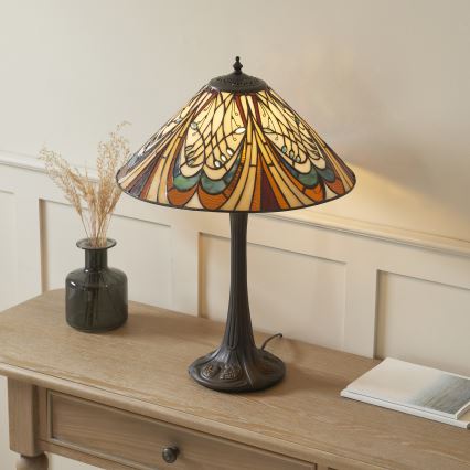 Endon 112185 - Lampada da tavolo Tiffany HECTOR 1xE27/10W/230V diametro 40 cm