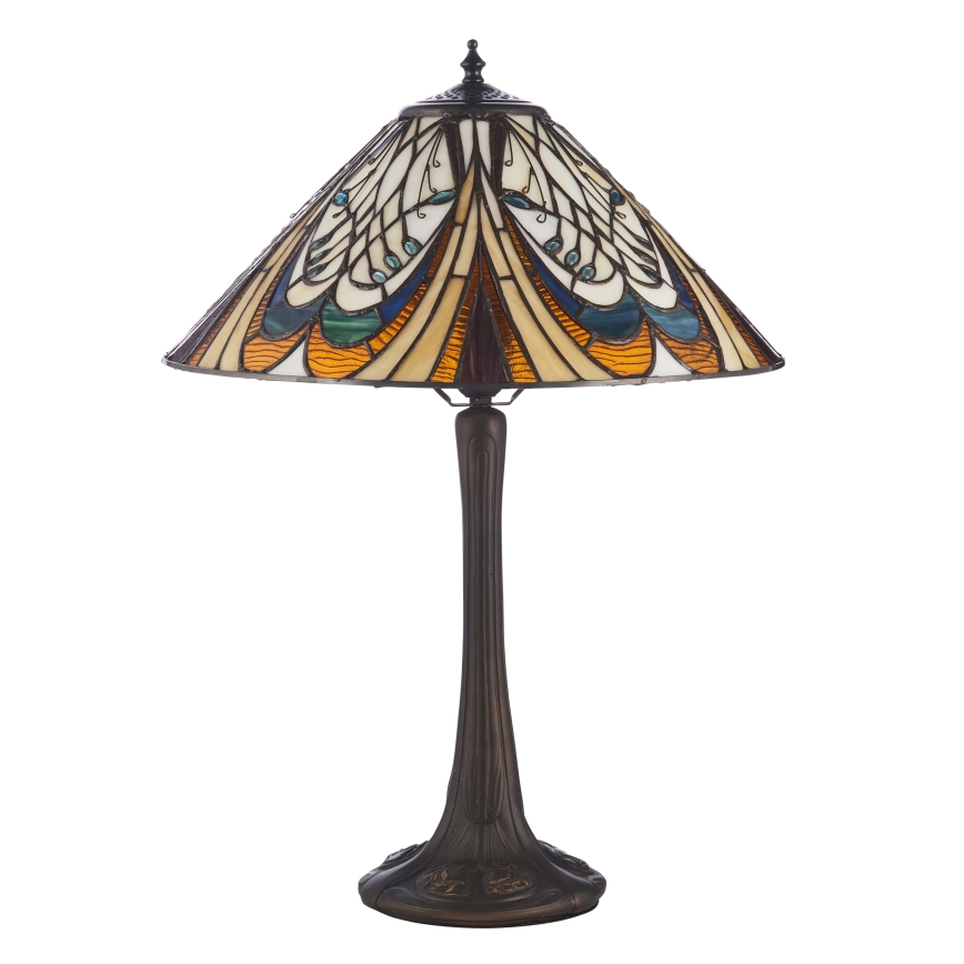 Endon 112185 - Lampada da tavolo Tiffany HECTOR 1xE27/10W/230V diametro 40 cm