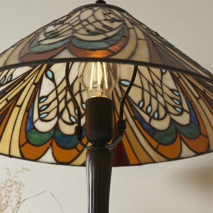 Endon 112185 - Lampada da tavolo Tiffany HECTOR 1xE27/10W/230V diametro 40 cm