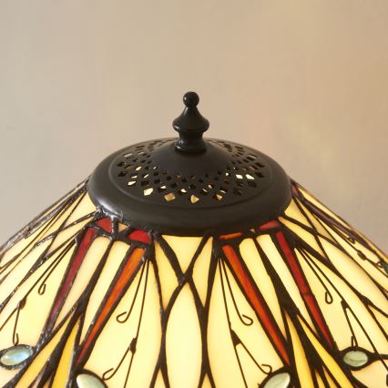 Endon 112185 - Tischlampe Tiffany HECTOR 1xE27/10W/230V Ø 40 cm