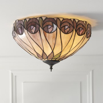 Endon 112188 - Plafoniera Tiffany HUTCHINSON 2xE27/60W/230V Ø 40 cm