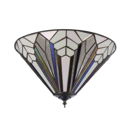 Endon 112191 - Deckenleuchte Tiffany ASTORIA 2xE27/60W/230V, Durchmesser 40 cm