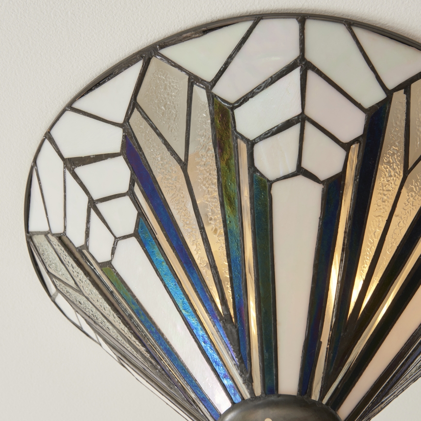 Endon 112191 - Deckenleuchte Tiffany ASTORIA 2xE27/60W/230V, Durchmesser 40 cm