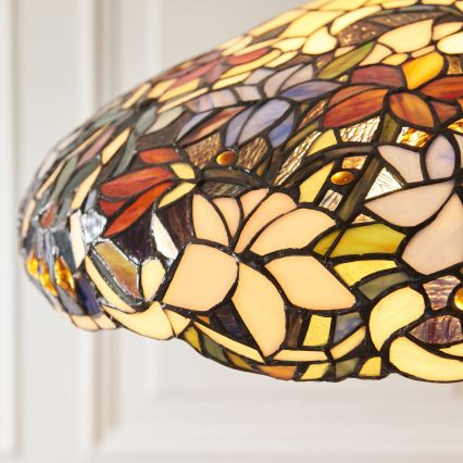 Endon 112193 - Lustre sur chaîne Tiffany SULLIVAN 3xE27/60W/230V Ø 57 cm