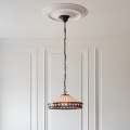 Endon 112196 - Lustre à chaîne Tiffany FARGO 1xE27/60W/230V Ø 41,5 cm