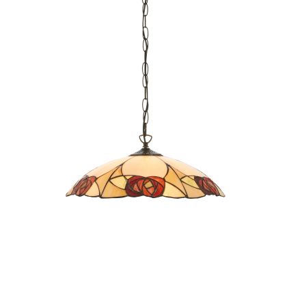 Endon 112197 - Lampadario Tiffany INGRAM a catena 1xE27/60W/230V Ø 45 cm