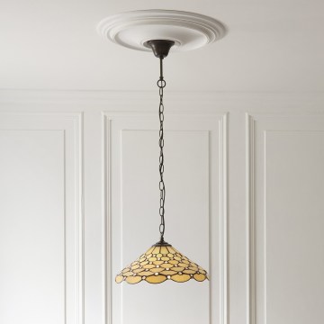 Endon 112226 - Kronleuchter an Kette Tiffany PEARL 1xE27/10W/230V Ø 45 cm