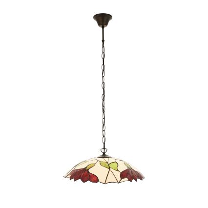 Endon 112246 - Lampadario a sospensione con catena Tiffany BOTANICA 1xE27/60W/230V diam. 45 cm
