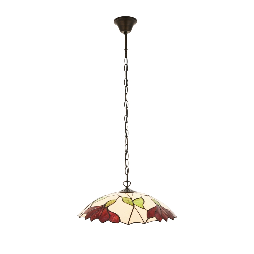 Endon 112246 - Suspension à chaîne Tiffany BOTANICA 1 x E27/60W/230V, Ø 45 cm