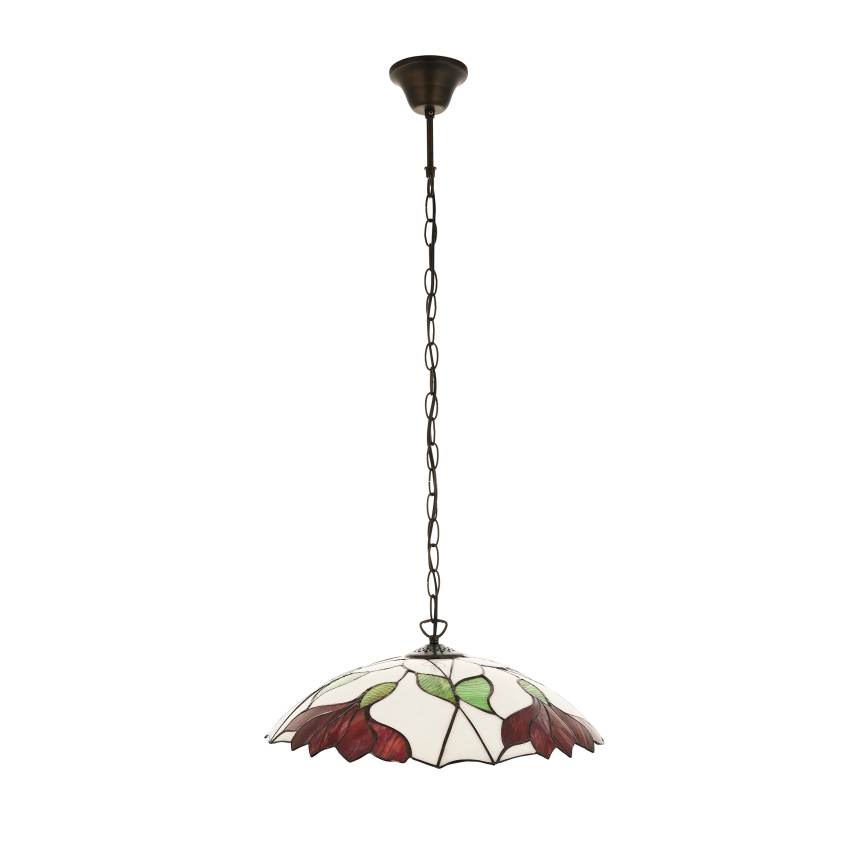 Endon 112246 - Suspension à chaîne Tiffany BOTANICA 1 x E27/60W/230V, Ø 45 cm