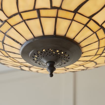 Endon 112251 - Lampadario a catena Tiffany DRAGONFLY 3xE27/60W/230V Ø 50 cm